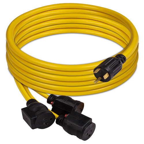 Firman 1101 25ft 30A TT-30P to 3 x 50-20R Power Cord with Storage Strap