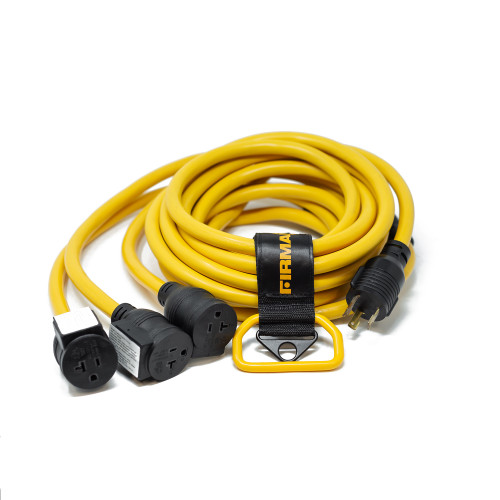Firman 1105 25ft 30A L5-30P to 3 x 50-20R Power Cord with Storage Strap