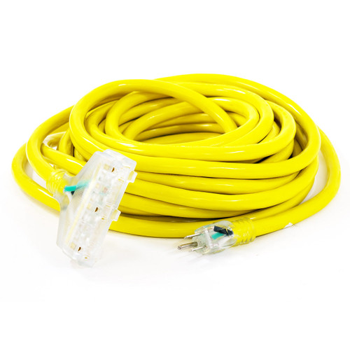 DuroMax XPC10025C 25ft 10ga Triple Tap Extension Power Cord